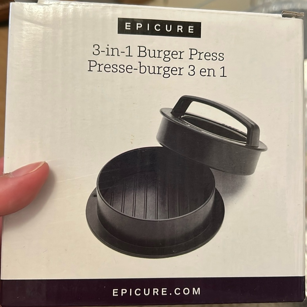 Epicure burger press